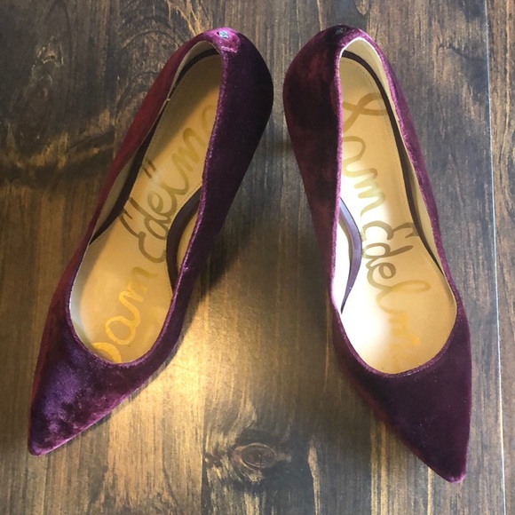 Sam Edelman Shoes - Sam Edelman Velvet Purple High Heels s. 9 Pumps
